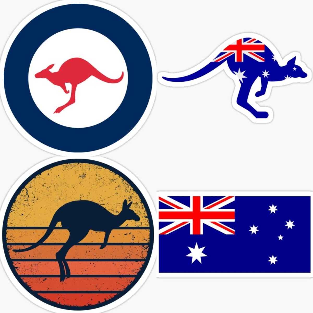 Car Accessories Australia - Kangaroo Zone Australia Bumper Sticker Cute