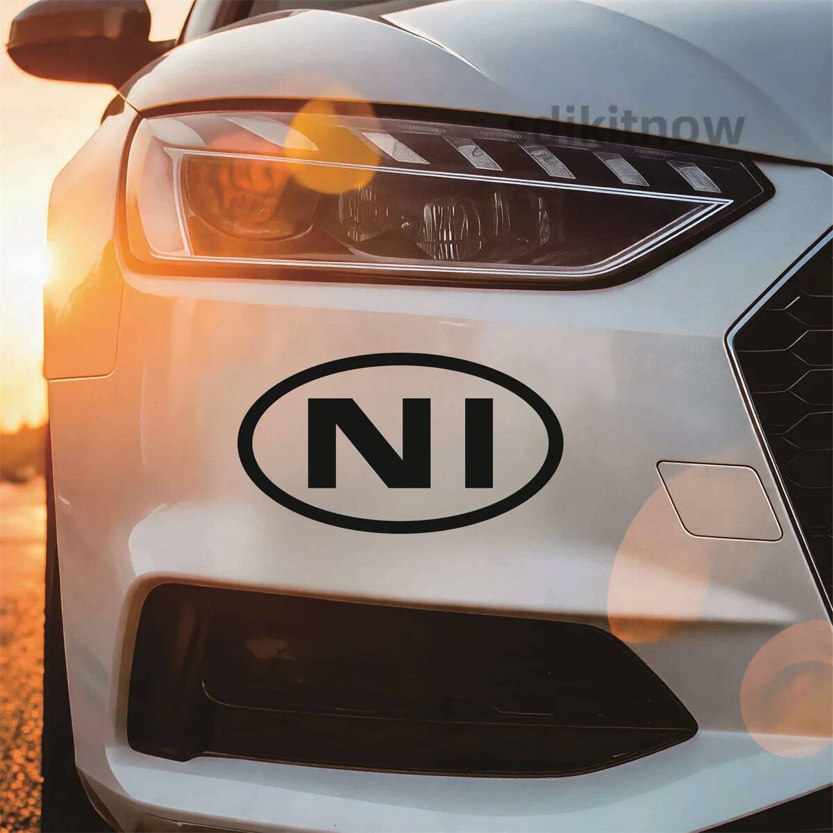 Car Accessories Ireland - Oval Northern Ireland NI Letter car
