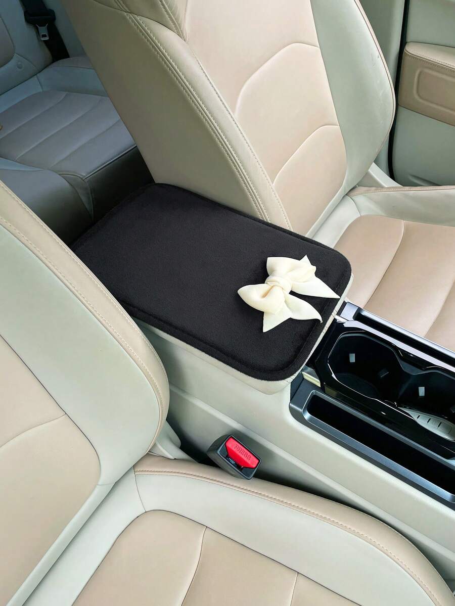 Car Accessories For Women - 1pc Bow Decor Car Armrest Box