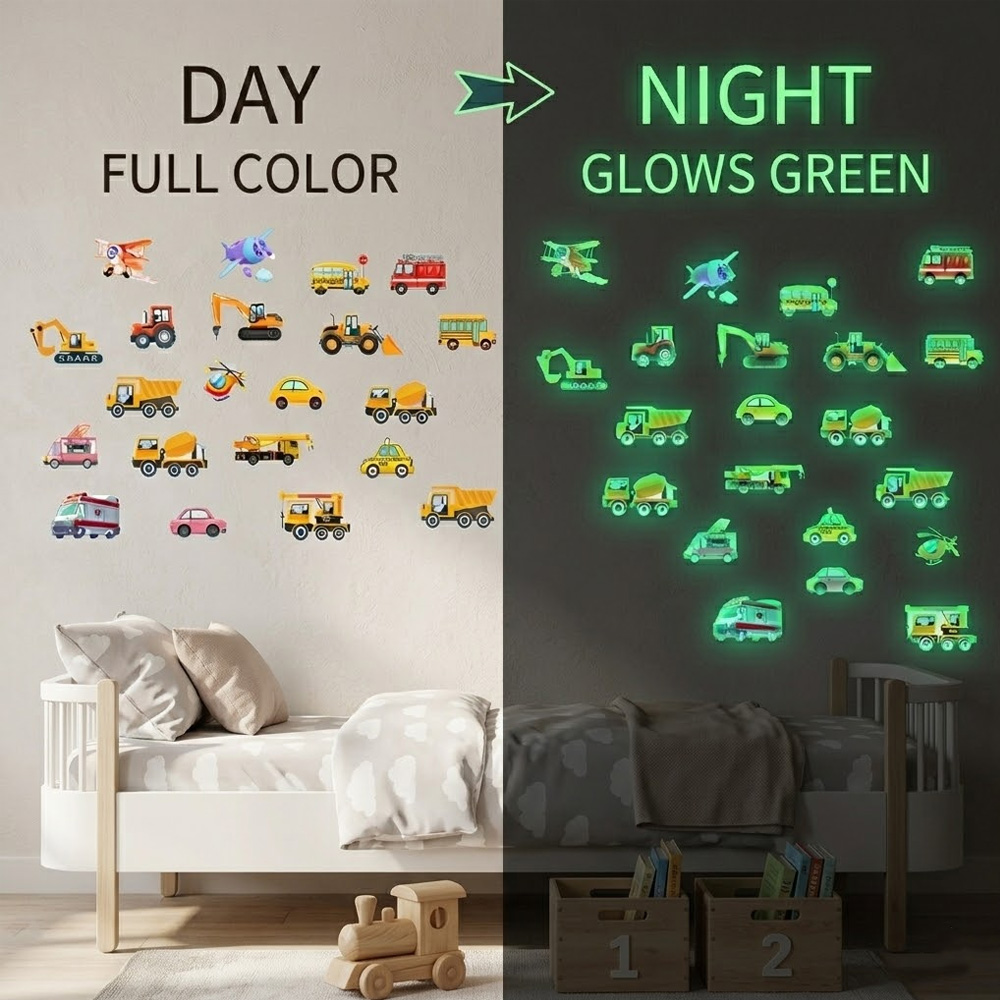 Car Accessories Outside - Luminous Car Wall Sticker 21Pcs Set