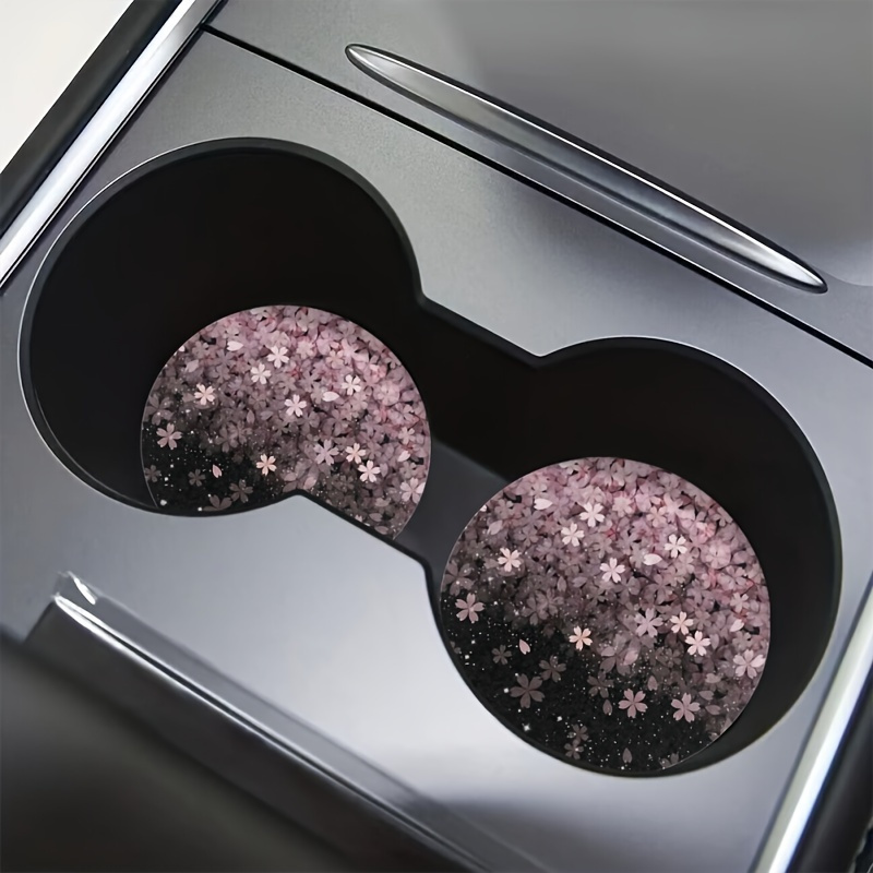 2pcs Cherry Blossom Drink Coas - đánh giá và giá Car Accessories For Women