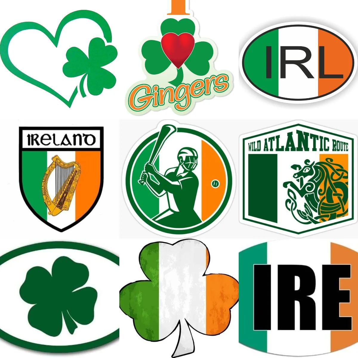 Ireland Flag Luck Clover Harp  - đánh giá và giá Car Accessories Ireland