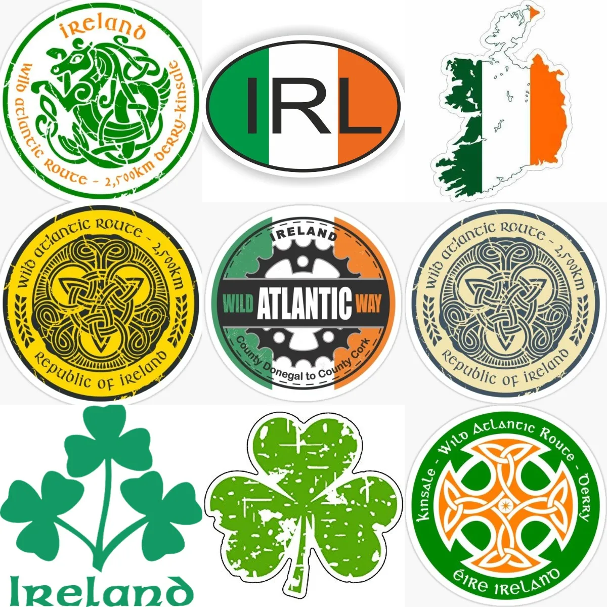 Creative Ireland Flag Luck Clo - đánh giá và giá Car Accessories Ireland