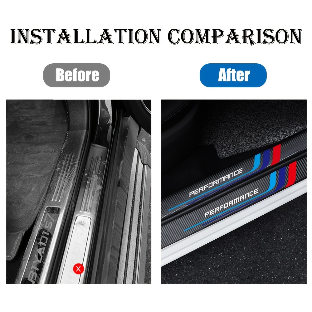 4pcs Carbon Fiber Sill Plate S - đánh giá và giá Car Accessories Outside
