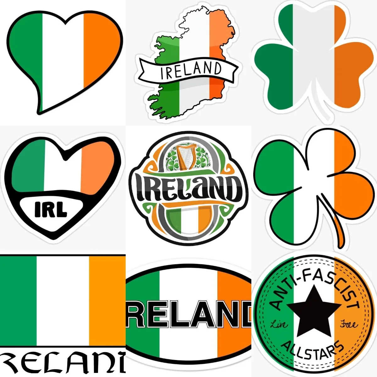 Ireland Flag Map Luck Clover S - đánh giá và giá Car Accessories Ireland