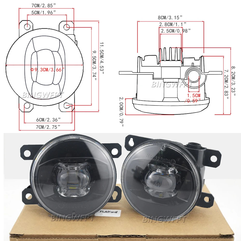 Car LED Lens Fog Lights H11 12 - đánh giá và giá Car Accessories Xl