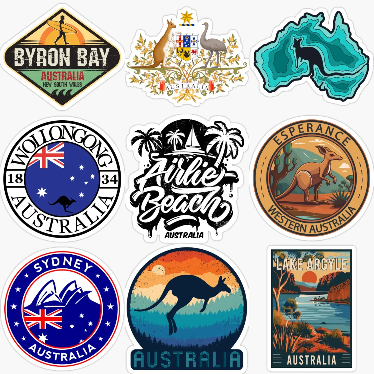 Australia Flag Map Kangaroo Em - đánh giá và giá Car Accessories Australia