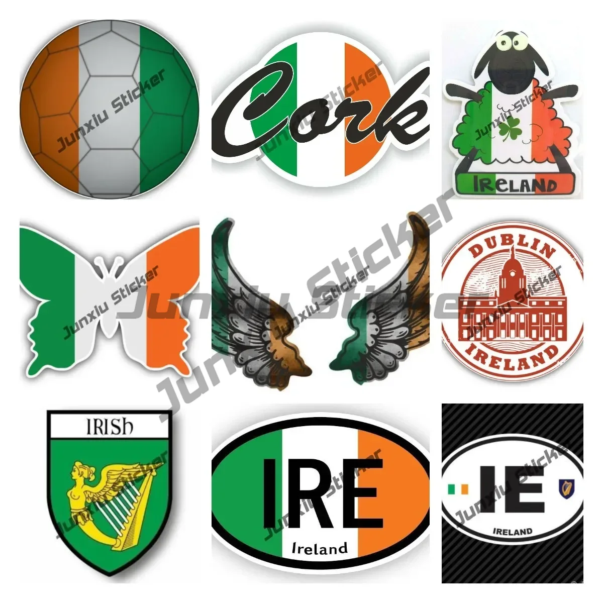 Ireland Flag Wings Creative Mo - đánh giá và giá Car Accessories Ireland