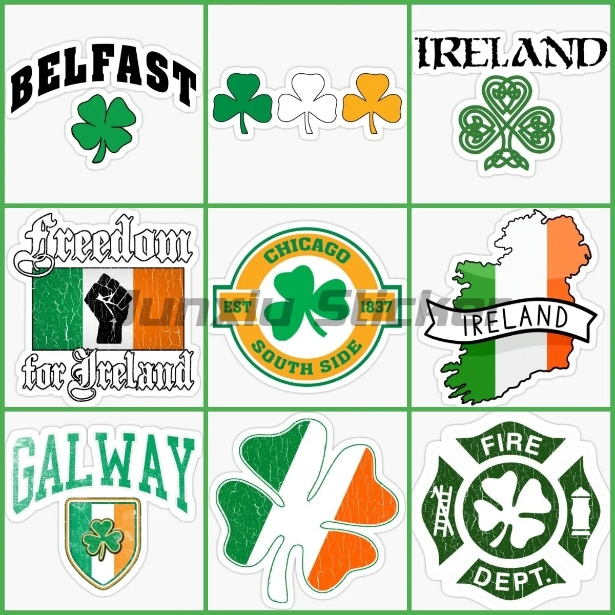 IRL Ireland Flag Map Four Leaf - đánh giá và giá Car Accessories Ireland